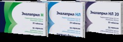 Эналаприл НЛ 20, табл. 12.5 мг+20 мг №20