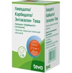 Леводопа/Карбидопа/Энтакапон-Тева, таблетки покрытые оболочкой пленочной 150 мг+37.5 мг+200 мг 30 шт