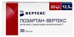 Лозартан-Вертекс, таблетки покрытые пленочной оболочкой 12.5 мг 30 шт